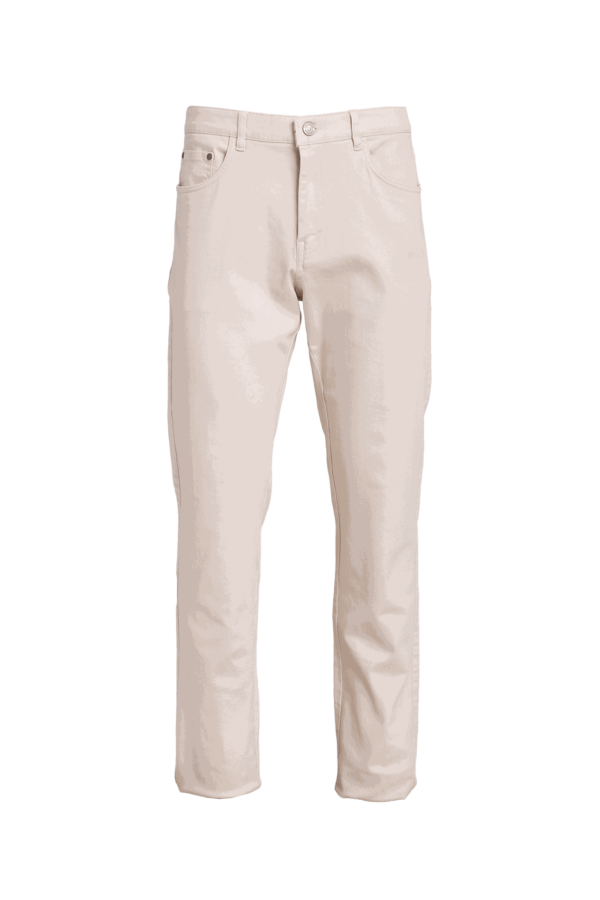 Cotton Jeans - Beige - Image 2