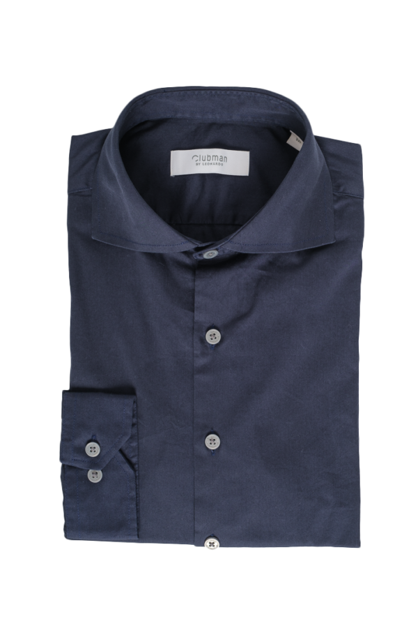 Navy Cotton Woven Shirt