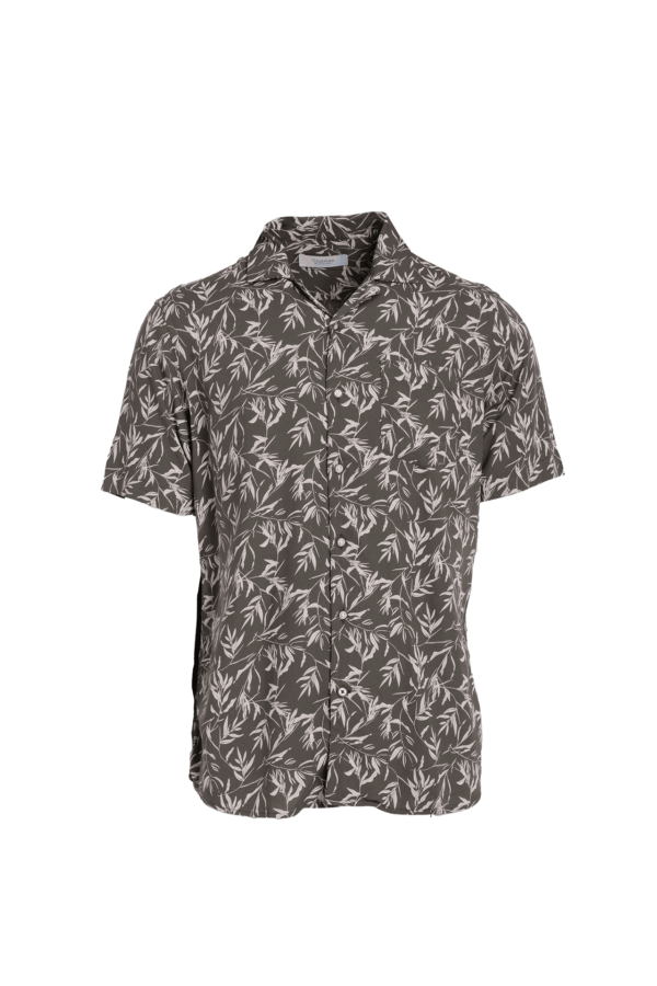 Green Leafs Cotton Woven Shirt