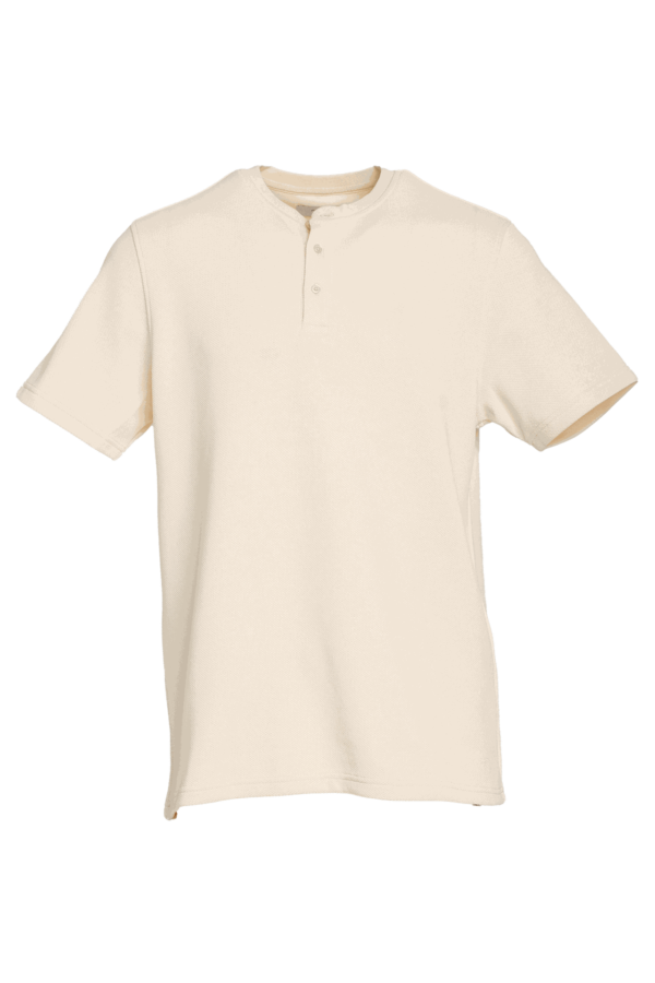 Premium Cotton Henley - Off White