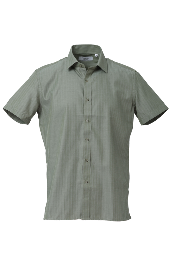 Mens Short Sleeve Shirt - Green Sage