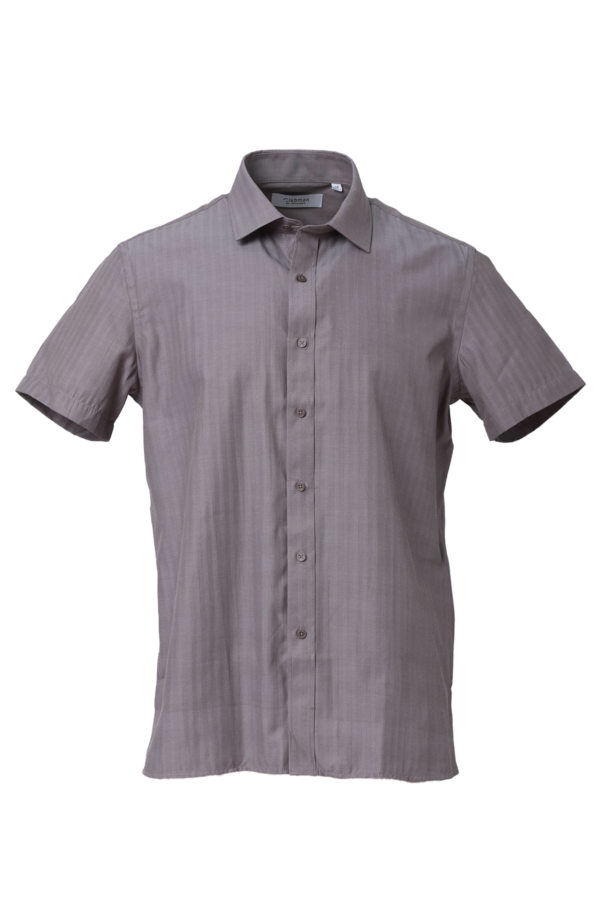 Mens Short Sleeve Shirt - Dark Taupe