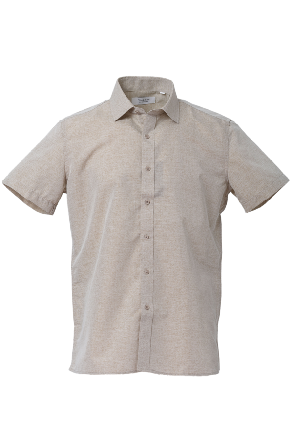 Mens Short Sleeve Shirt - Taupe