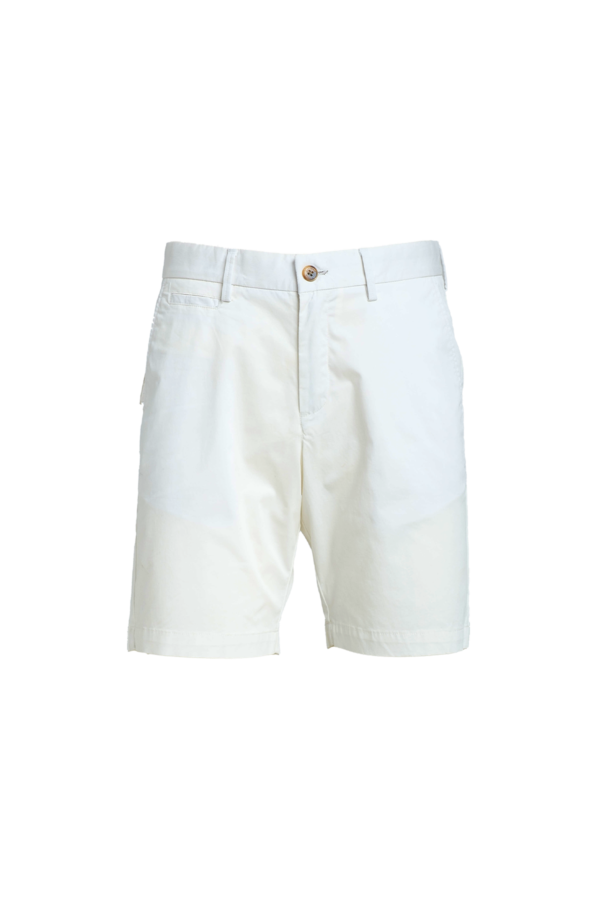 100% White Cotton Chino Shorts - Image 2