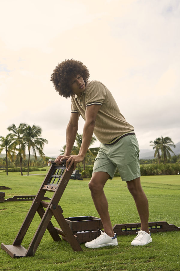 100% Green Cotton Chino Shorts