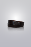 Reversible leather belt in brown and tan. Adjustable fit-all design.