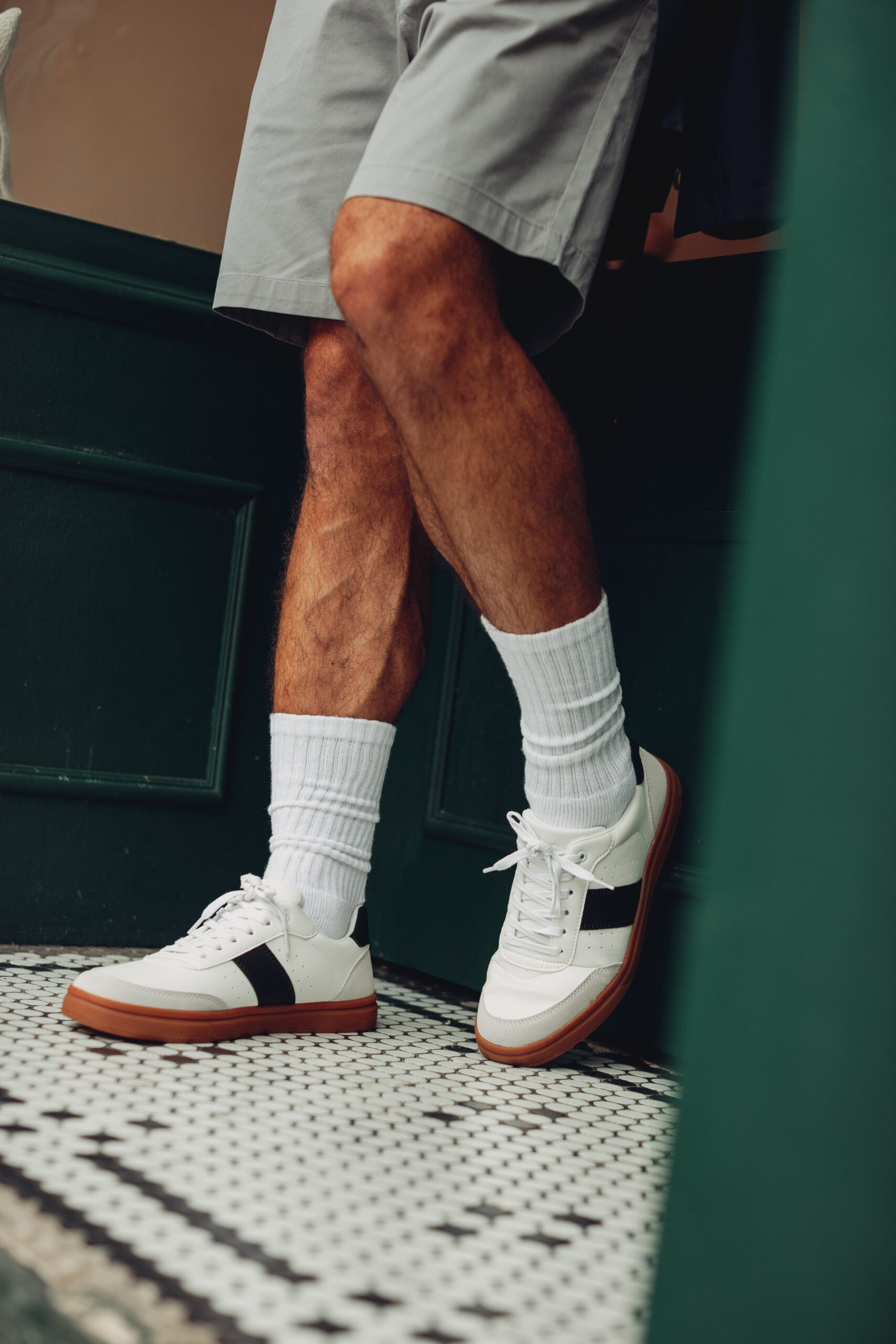 Striped Sneakers - Black