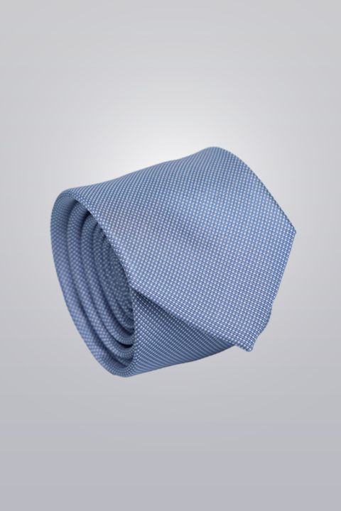 Blue Piqué Tie