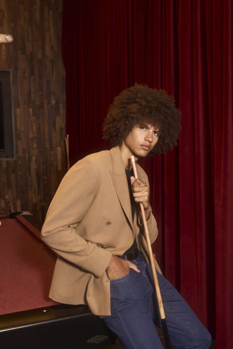Double Breasted Blazer - 34T, Tan