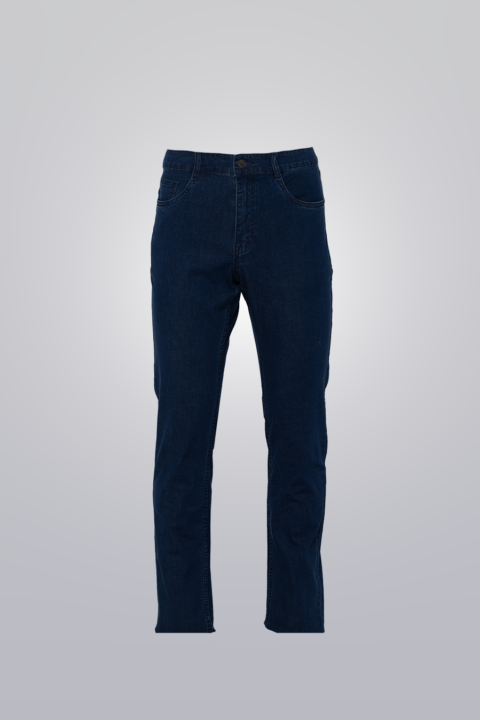 Denim Jeans - Medium Wash made from a soft and stretchy denim-spandex blend. Five-pocket design with a straight-leg fit.