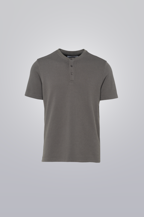 Men’s Charcoal heavyweight 100% cotton polo shirt by Clubman by Leonardo, true-to-fit