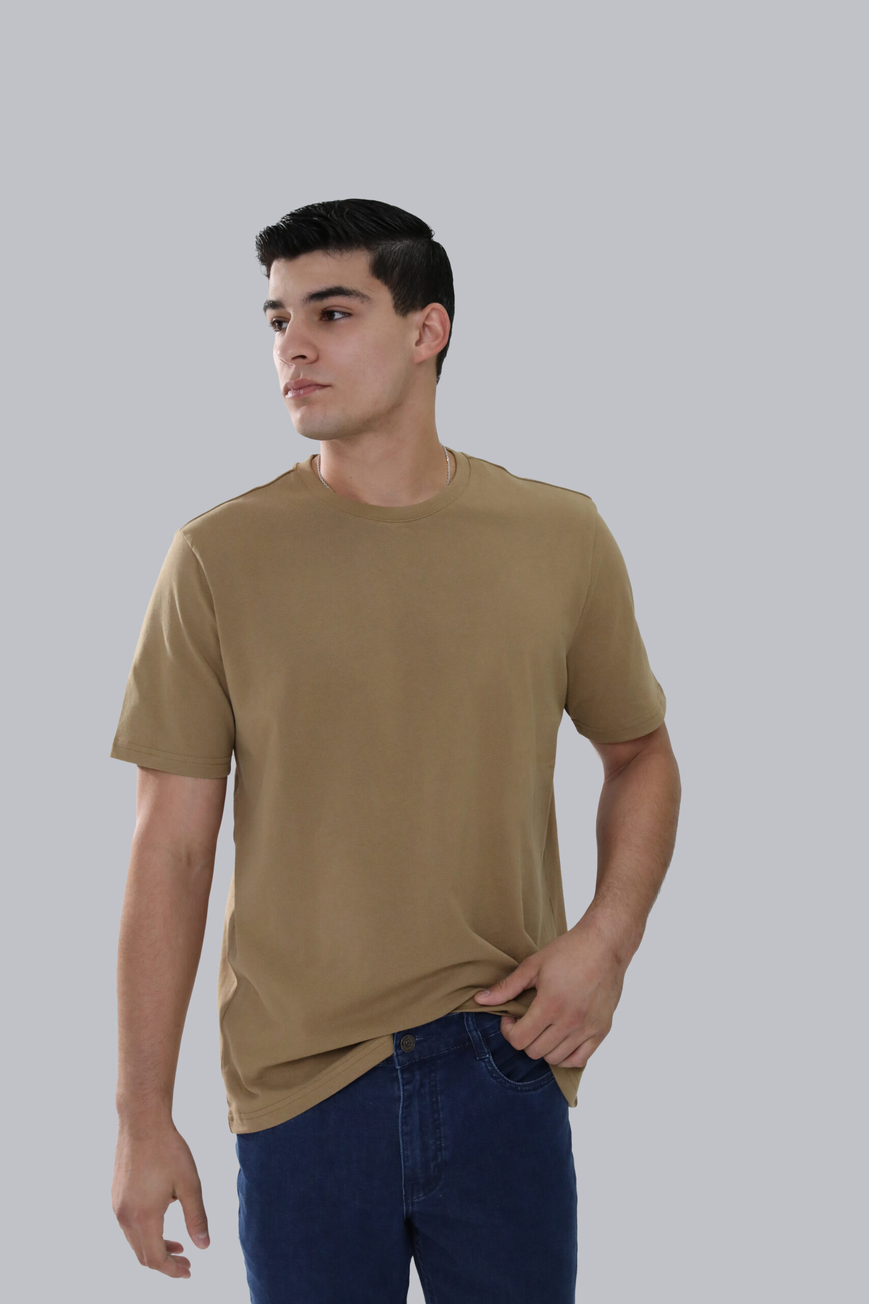 Premium Cotton T Shirt - XL, Tan