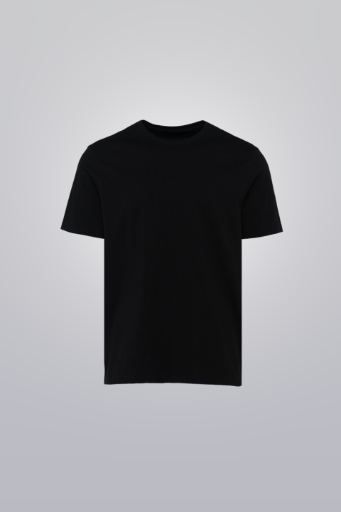 Men’s Black premium cotton T shirt by Clubman by Leonardo, heavyweight, true-to-fit