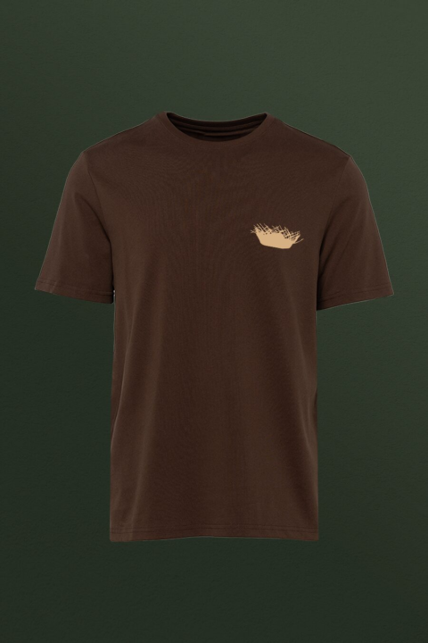 La Pava T-Shirt brown heavyweight cotton tee with La Pava sticker, true to fit