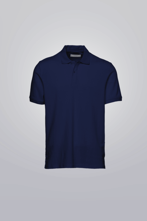 Navy short sleeve cotton polo made from 100% heavyweight cotton. True to fit.