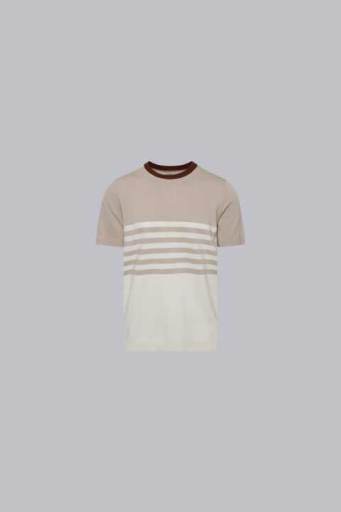Knit Stripe Crewneck - Beige