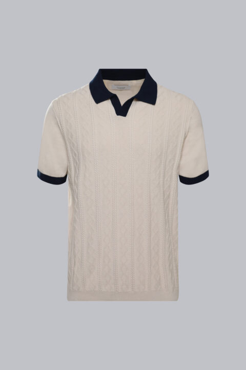 Cable Knit Polo