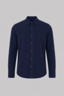 Navy textured long sleeve shirt for men
