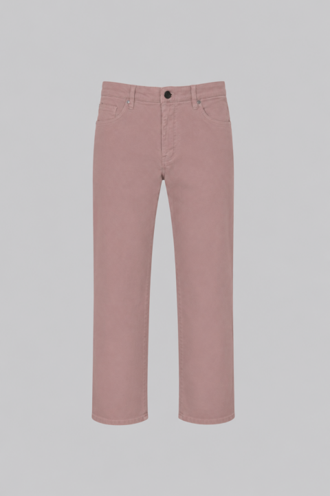 Men's Classic Denim Jean in stretch cotton with Clubman branded hardware, front button and zipper closure, and classic five-pocket design.