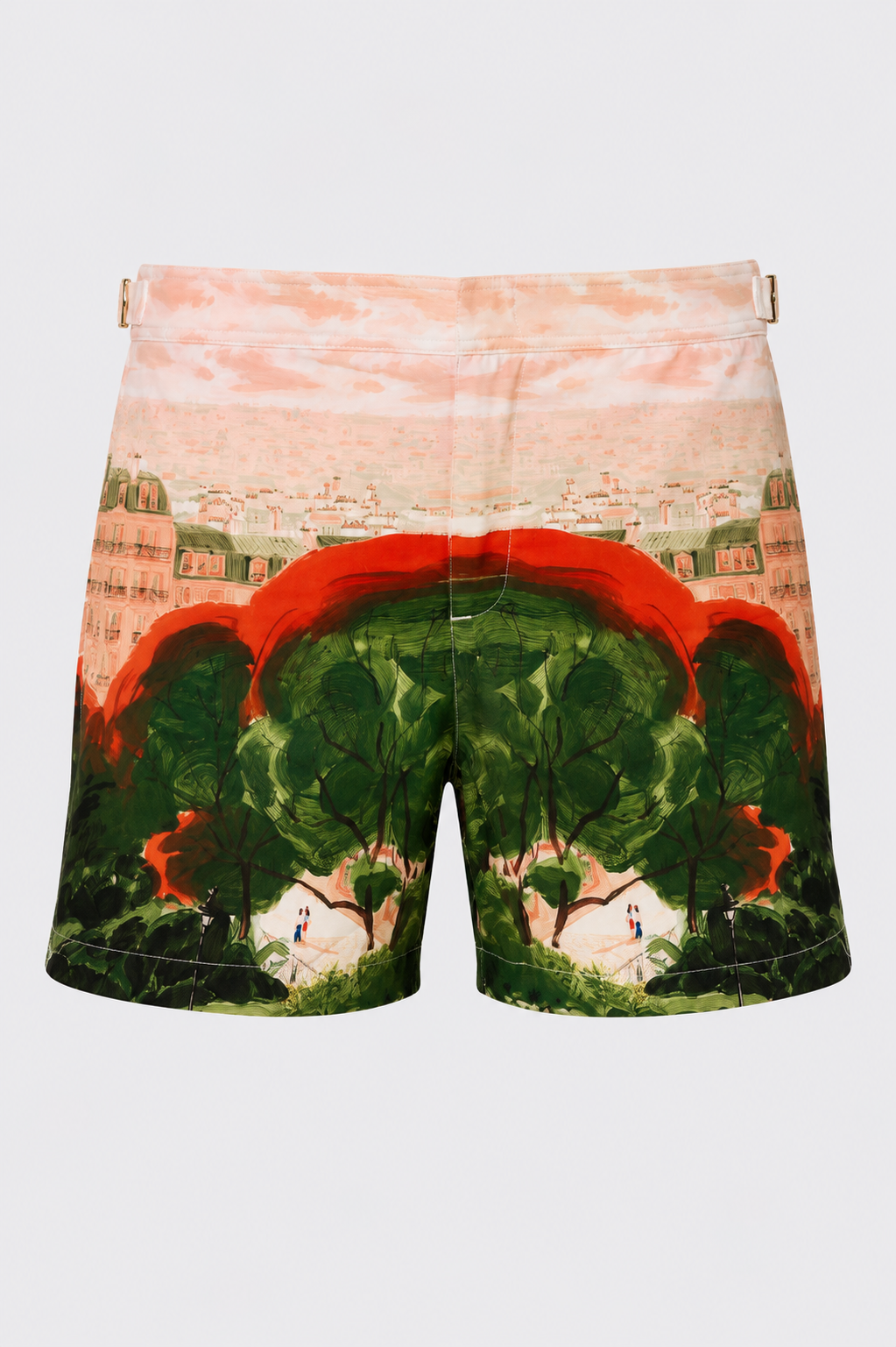 Silk Swim Short - Orange/Green Silk Swim Short - Orange/Green