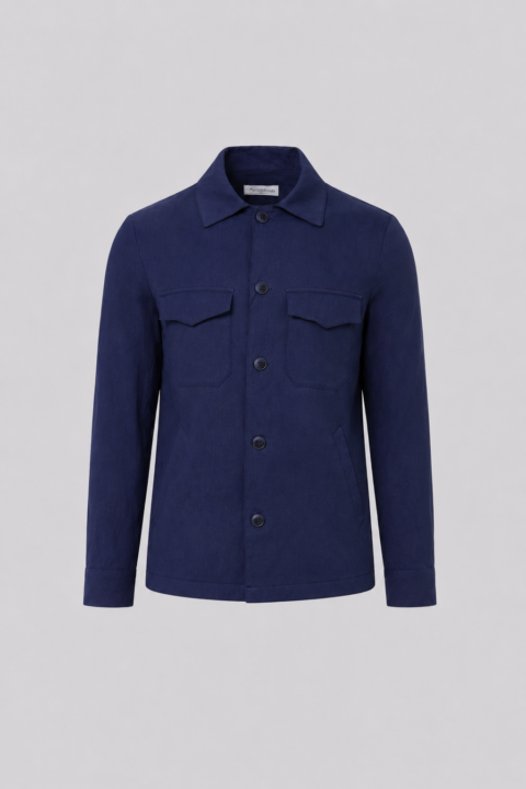 Discover the Linen Overshirt Coat crafted from a premium linen blend with a button-front closure, flap chest pockets, and a lightweight design. Pairs with the matching Linen Casual Pant.