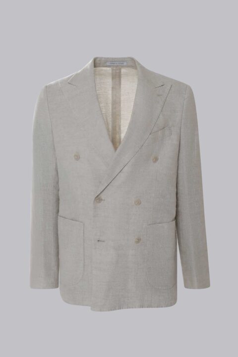 Relaxed Linen Double Breasted Blazer