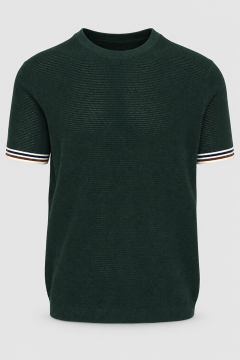 Crew Neck Sweater Polo - XL, Green